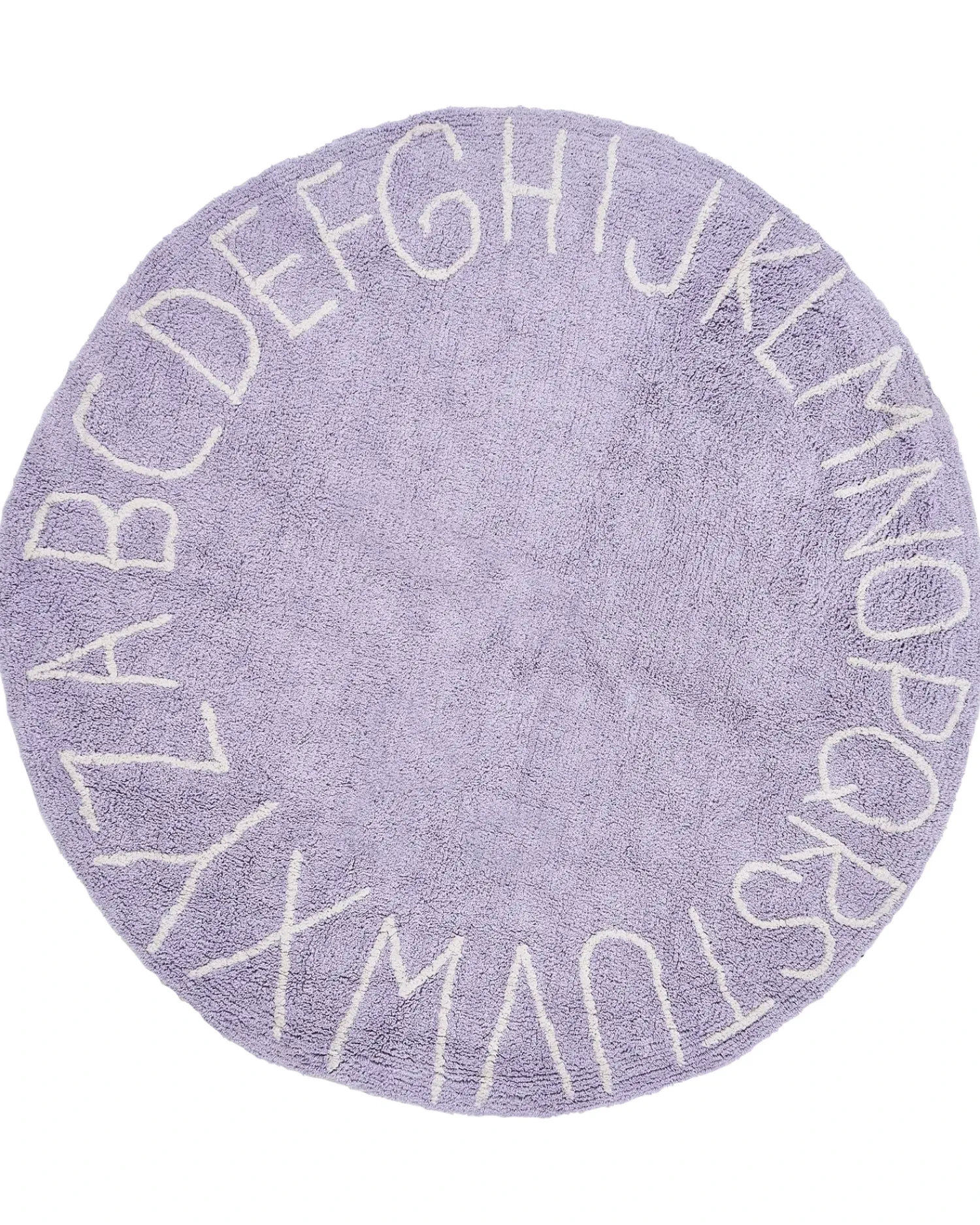 Discount Beliani Tappeto per bambini VURGUN Viola chiaro ø 120 cm Cotone Bianco Viola