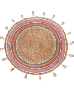 Hot Beliani Tappeto per bambini ZANAVI ø 120 cm Iuta Multicolore