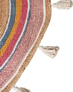 Hot Beliani Tappeto per bambini ZANAVI ø 120 cm Iuta Multicolore