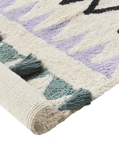 Best Beliani Tappeto per bambini ZAYSAN Verde 140 x 200 cm Cotone Beige Giallo Nero Verde Viola