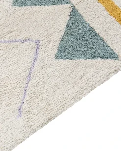 Best Beliani Tappeto per bambini ZAYSAN Verde 140 x 200 cm Cotone Beige Giallo Nero Verde Viola
