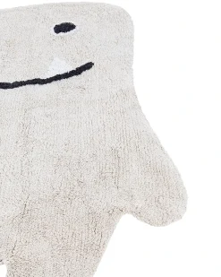 Outlet Beliani Tappeto per bambini ZODI Beige chiaro 70 x 100 cm Cotone Beige Bianco Nero