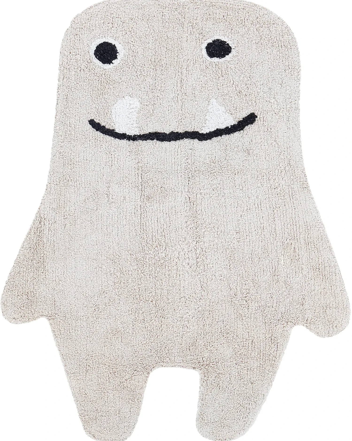 Outlet Beliani Tappeto per bambini ZODI Beige chiaro 70 x 100 cm Cotone Beige Bianco Nero