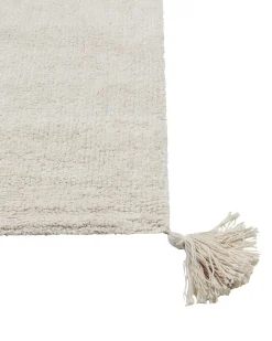 Beliani Tappeto per bambini ZORAKAN Beige chiaro 140 x 200 cm Cotone Beige Nero