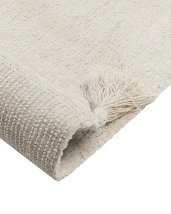 Beliani Tappeto per bambini ZORAKAN Beige chiaro 140 x 200 cm Cotone Beige Nero
