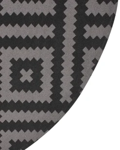 Hot Beliani Tappeto per esterni AJMER Nero Grigio Nero