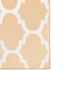 Beliani Tappeto per esterni AKSU Beige Reversibile Bianco Beige
