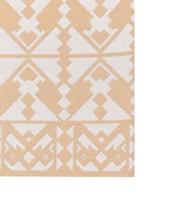 Beliani Tappeto per esterni BALASORE Beige 80 x 150 cm Bianco Beige