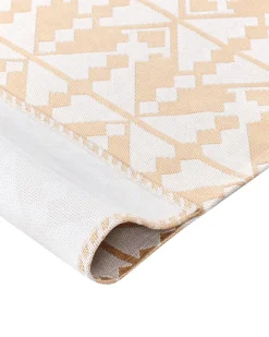 Beliani Tappeto per esterni BALASORE Beige 80 x 150 cm Bianco Beige