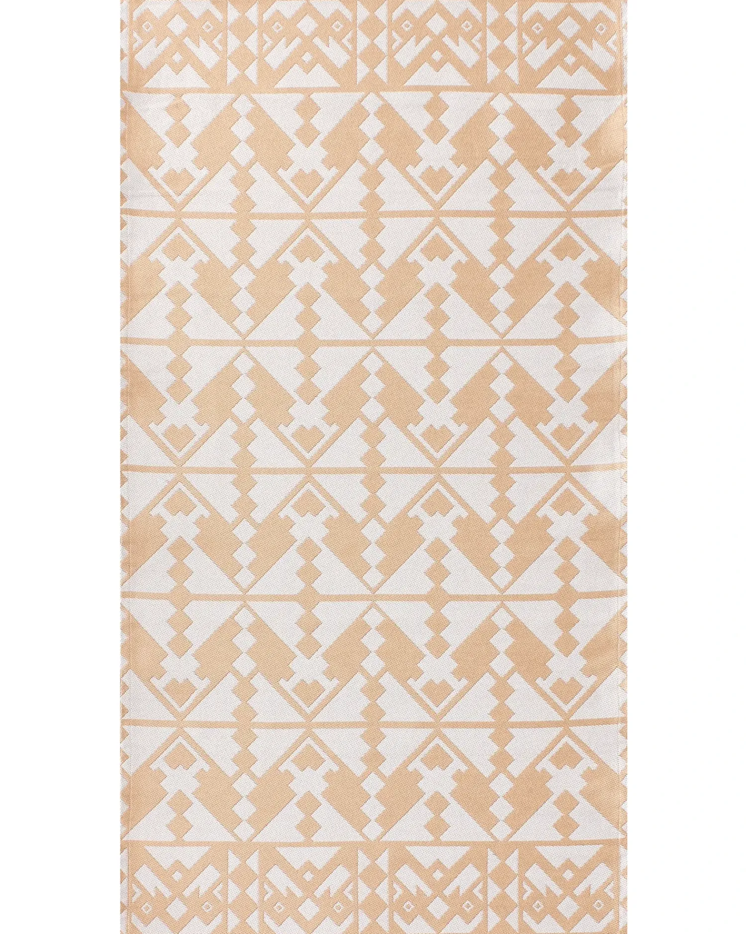 Beliani Tappeto per esterni BALASORE Beige 80 x 150 cm Bianco Beige