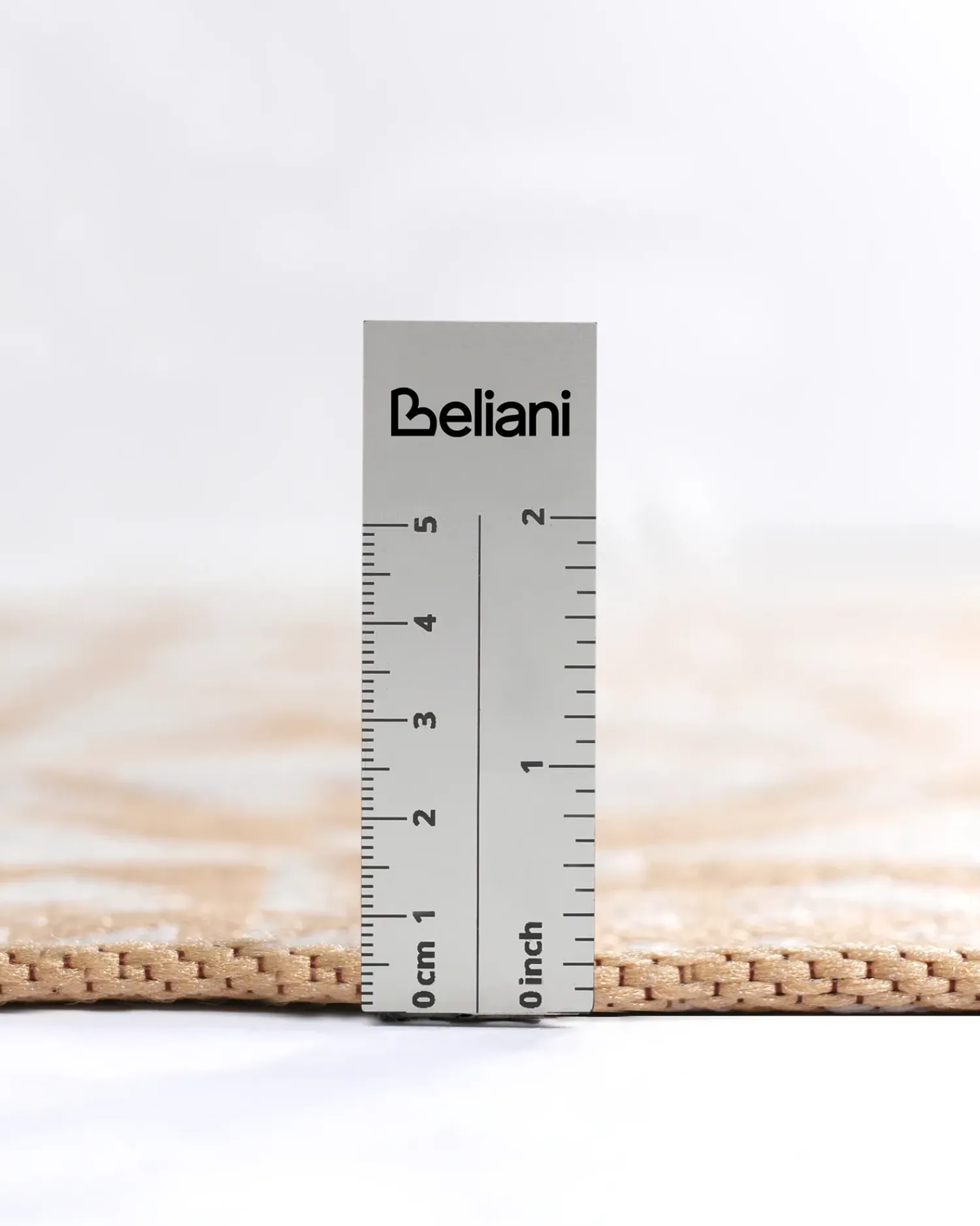 Beliani Tappeto per esterni BALASORE Beige 80 x 150 cm Bianco Beige