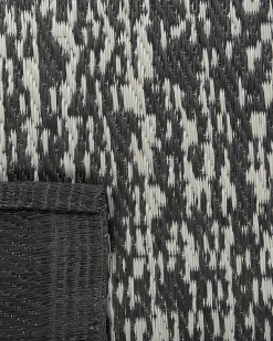 New Beliani Tappeto per esterni BALLARI Nero 120 x 180 cm Bianco Nero