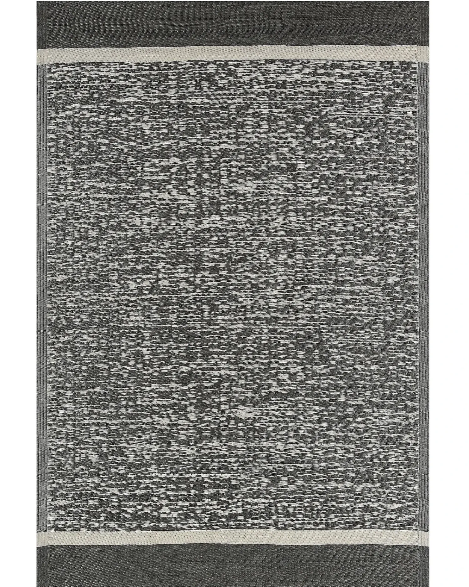 New Beliani Tappeto per esterni BALLARI Nero 120 x 180 cm Bianco Nero