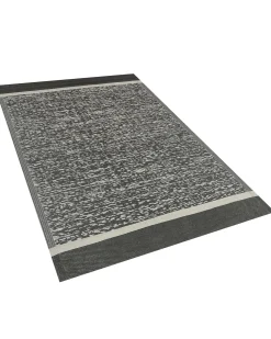 New Beliani Tappeto per esterni BALLARI Nero 120 x 180 cm Bianco Nero