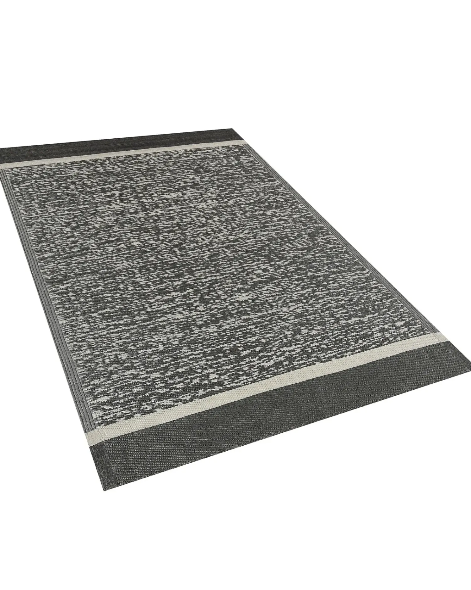 New Beliani Tappeto per esterni BALLARI Nero 120 x 180 cm Bianco Nero
