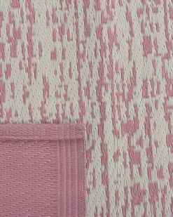 Online Beliani Tappeto per esterni BALLARI Rosa 120 x 180 cm Bianco Rosa