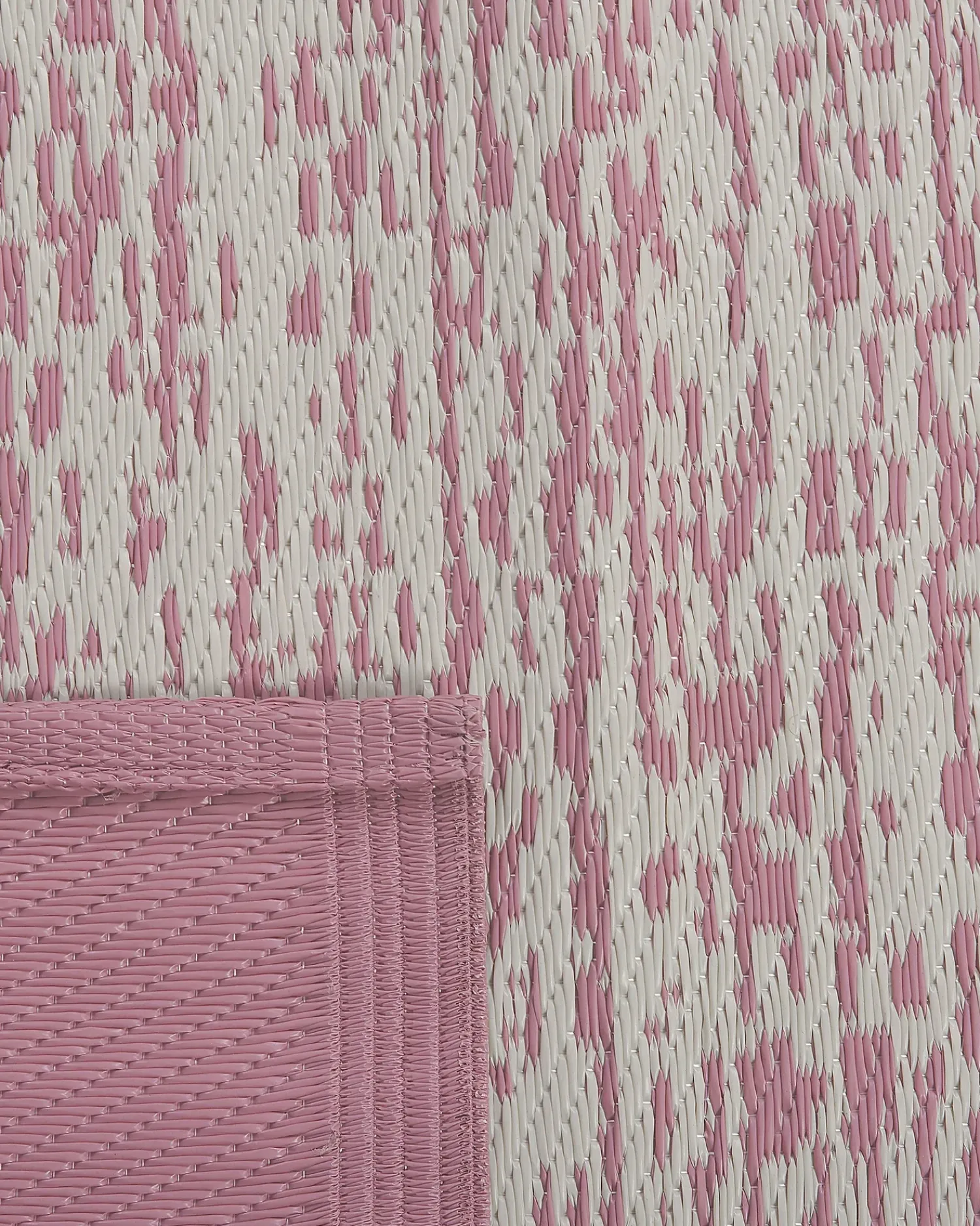 Online Beliani Tappeto per esterni BALLARI Rosa 120 x 180 cm Bianco Rosa