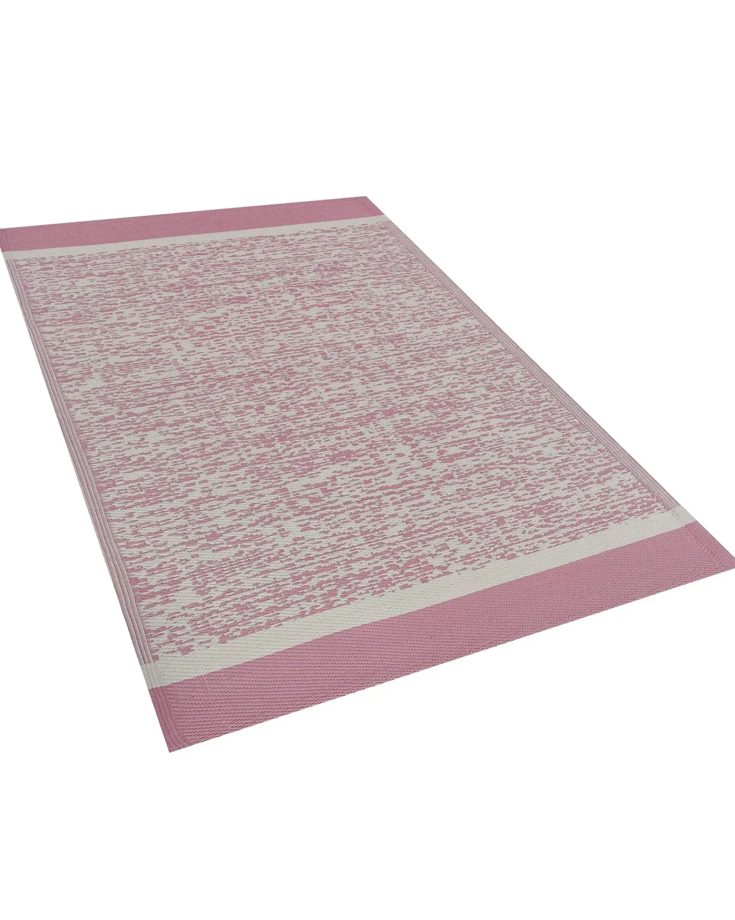 Online Beliani Tappeto per esterni BALLARI Rosa 120 x 180 cm Bianco Rosa