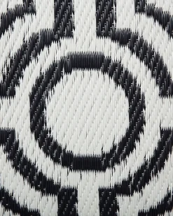 Outlet Beliani Tappeto per esterni BIDAR Nero 90 x 180 cm Reversibile Bianco Nero