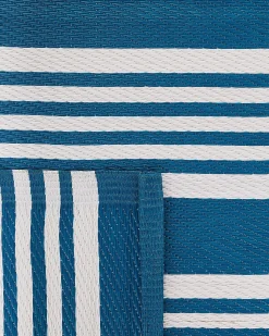 Discount Beliani Tappeto per esterni ELURU Blu 120 x 180 cm Bianco Blu Grigio Nero