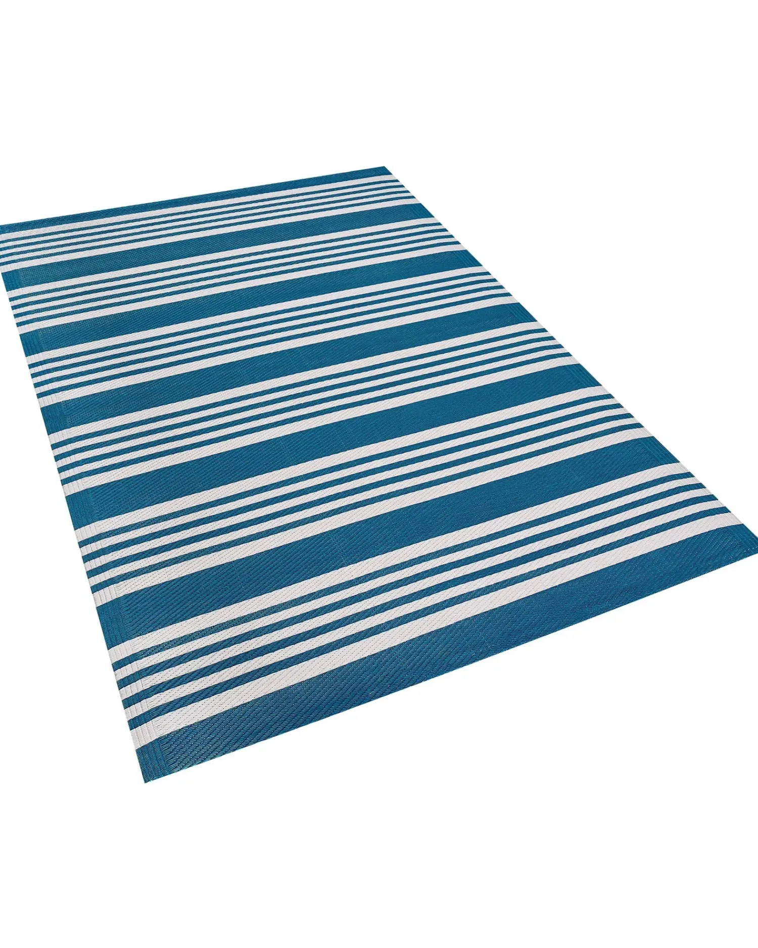 Discount Beliani Tappeto per esterni ELURU Blu 120 x 180 cm Bianco Blu Grigio Nero