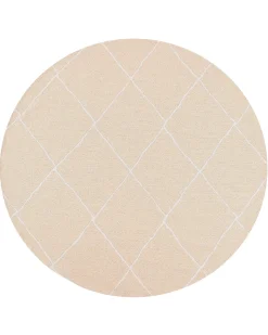 New Beliani Tappeto per esterni GWALIOR Beige Bianco Beige