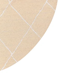 New Beliani Tappeto per esterni GWALIOR Beige Bianco Beige