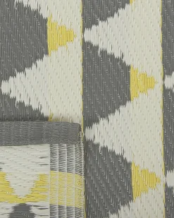 Hot Beliani Tappeto per esterni HISAR Grigio Bianco Giallo Grigio