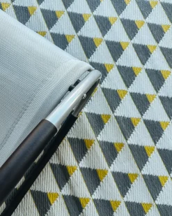 Hot Beliani Tappeto per esterni HISAR Grigio Bianco Giallo Grigio