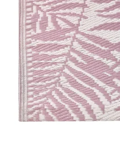Outlet Beliani Tappeto per esterni KOTA Rosa 120 x 180 cm Reversibile Bianco Rosa