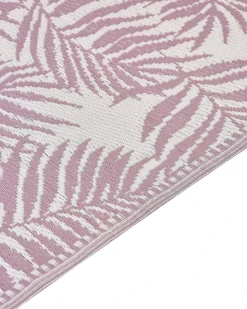 Outlet Beliani Tappeto per esterni KOTA Rosa 120 x 180 cm Reversibile Bianco Rosa