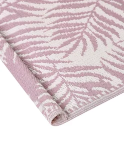 Outlet Beliani Tappeto per esterni KOTA Rosa 120 x 180 cm Reversibile Bianco Rosa