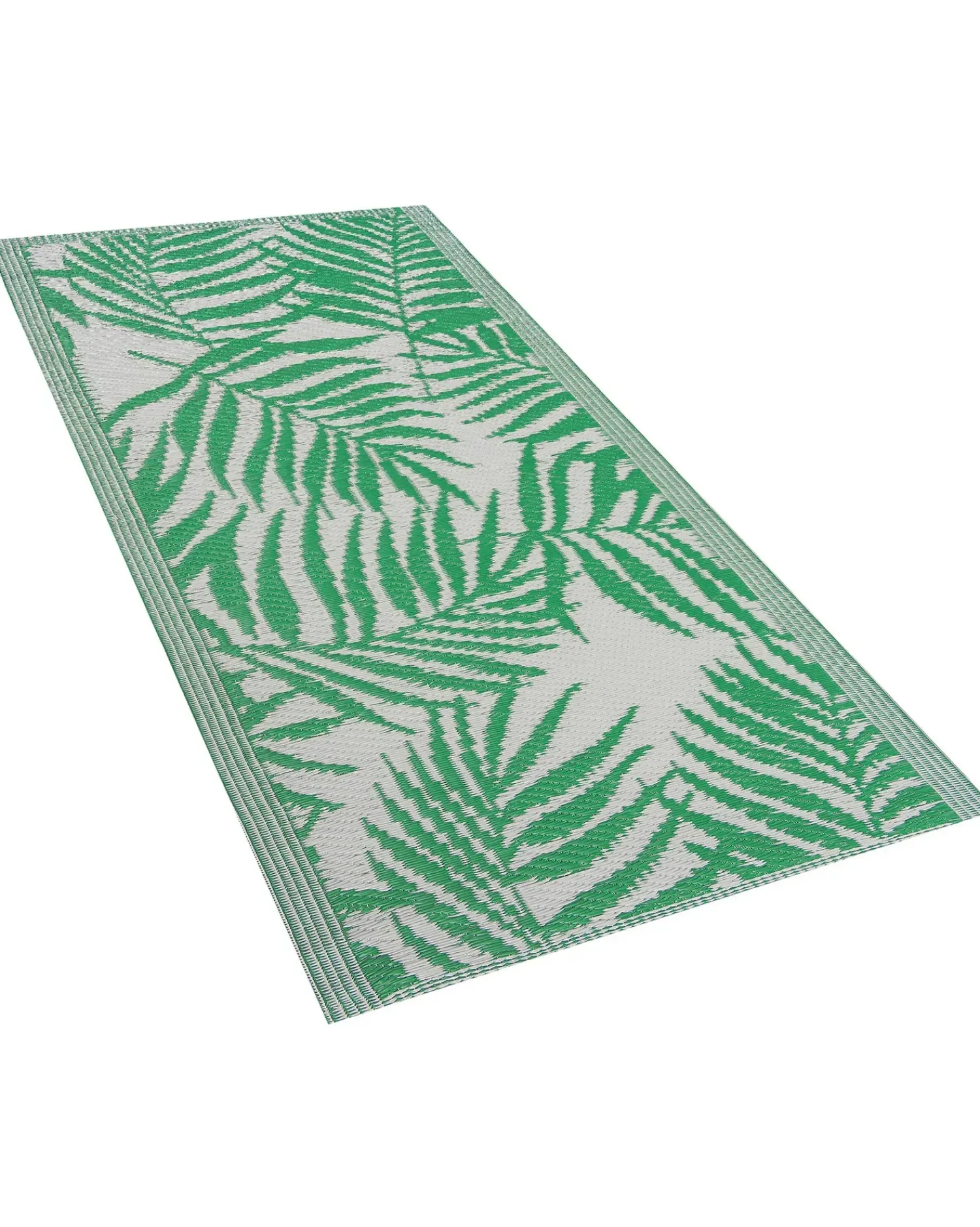 Clearance Beliani Tappeto per esterni KOTA Verde 60 x 105 cm Reversibile Bianco Verde