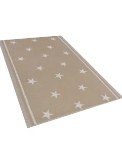 Best Beliani Tappeto per esterni LATUR Beige sabbia 120 x 180 cm Bianco Beige