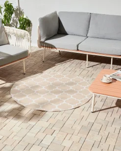 Online Beliani Tappeto per esterni MOSORE Beige Beige Bianco