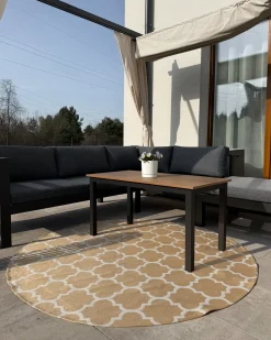 Sale Beliani Tappeto per esterni MOSORE Beige Bianco Beige