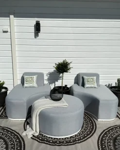 Hot Beliani Tappeto per esterni NELLORE Grigio Beige Grigio