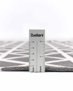 Clearance Beliani Tappeto per esterni PANAJI Grigio Bianco Grigio