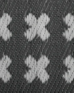 Beliani Tappeto per esterni ROHTAK Nero 90 x 180 cm Bianco Nero