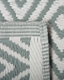 Best Beliani Tappeto per esterni SIKAR Verde chiaro 90 x 150 cm Bianco Verde