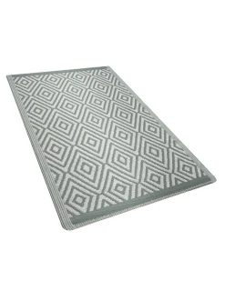 Best Beliani Tappeto per esterni SIKAR Verde chiaro 90 x 150 cm Bianco Verde