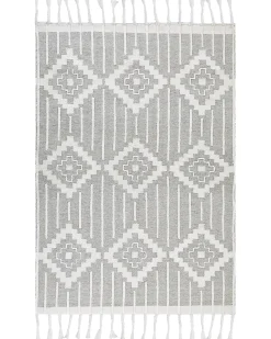 Discount Beliani Tappeto per esterni TABIAT Grigio Bianco Grigio
