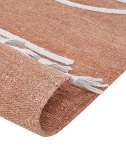 Beliani Tappeto per esterni YAVU Rosso chiaro Bianco Rosso