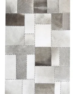 Discount Beliani Tappeto PERVARI Tortora Pelle naturale Marrone Grigio