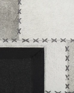 Discount Beliani Tappeto PERVARI Tortora Pelle naturale Marrone Grigio