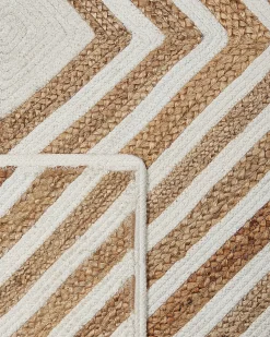 New Beliani Tappeto PIRLI Iuta Beige