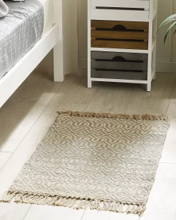 New Beliani Tappeto POZANTI Iuta Beige