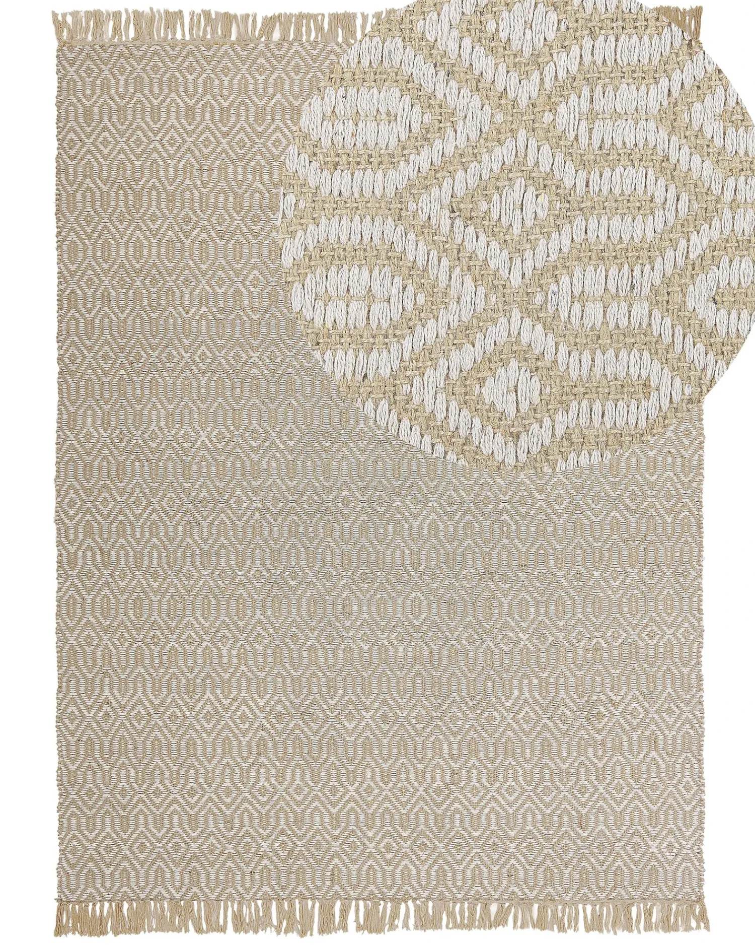 Beliani Tappeto POZANTI Iuta Beige