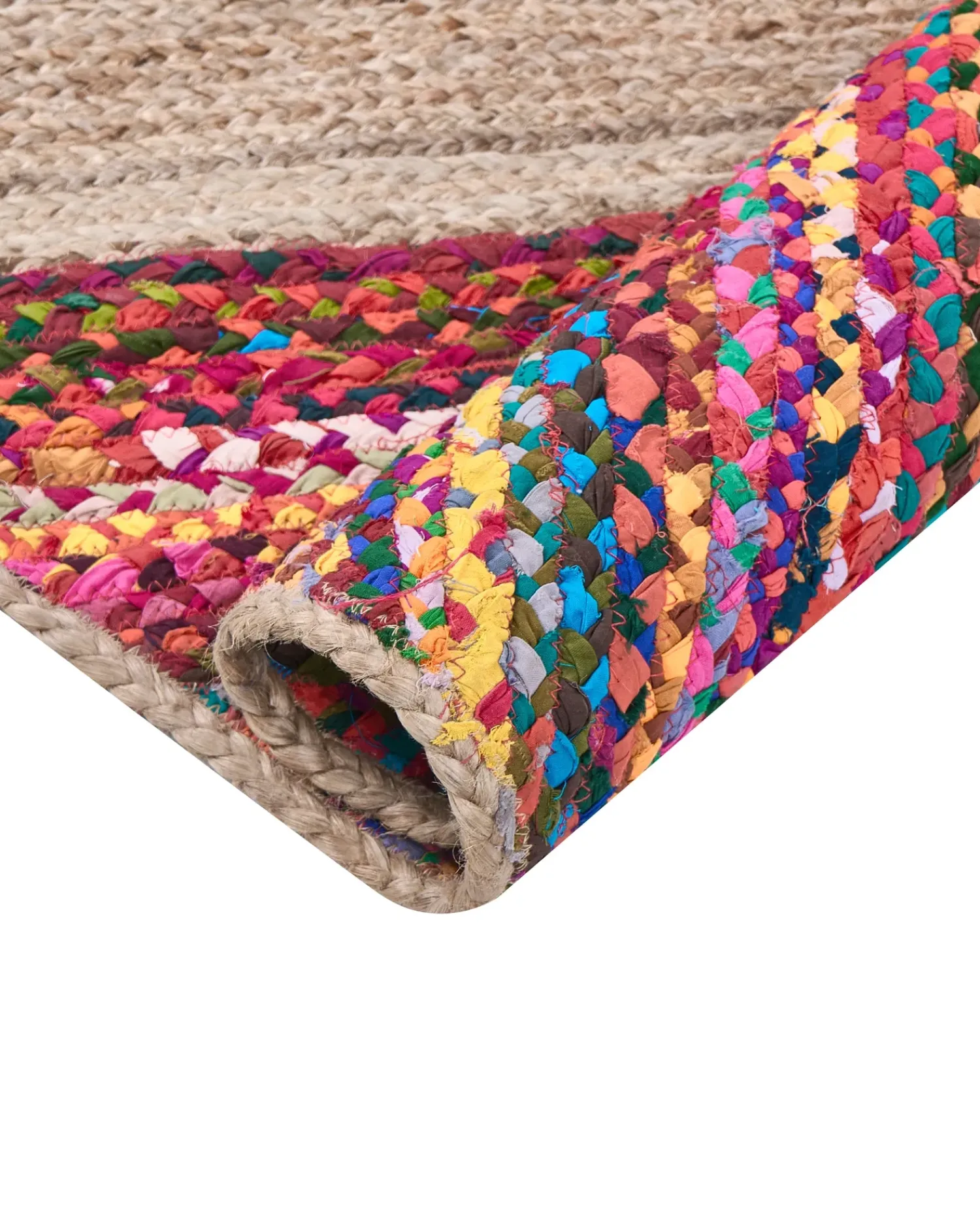 Sale Beliani Tappeto RAIGAD Multicolore 160 x 230 cm Iuta Beige Multicolore