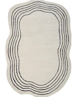 Clearance Beliani Tappeto RAMZAN Beige 200 x 300 cm Viscosa Beige Nero
